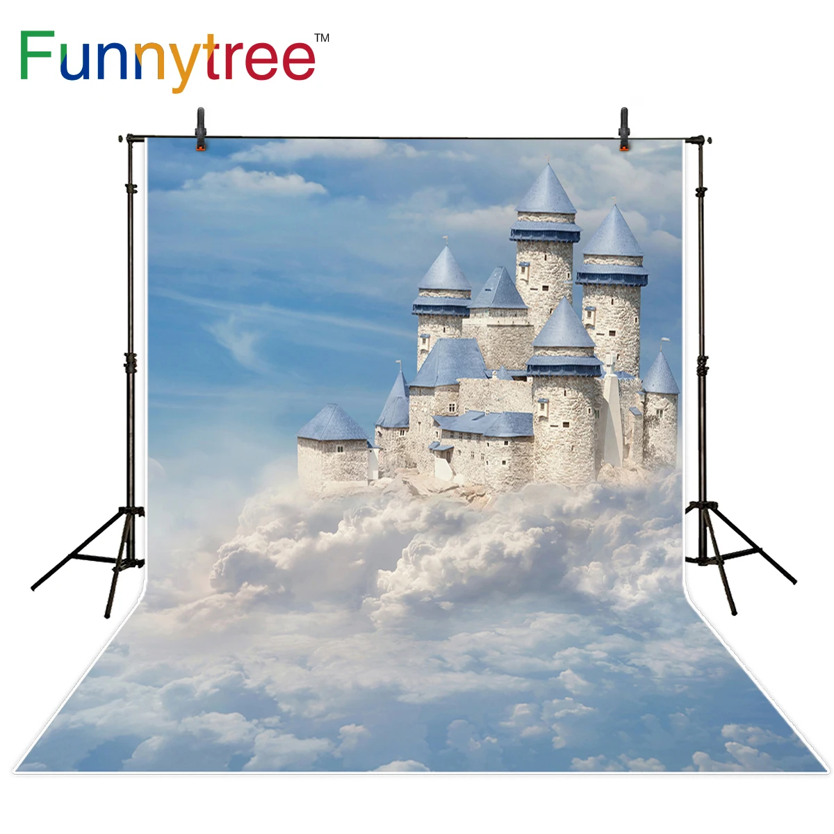 Funnytree фон для фотосъемки с изображением Сказка старинного замка голубое небо