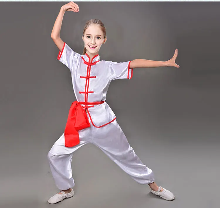Детская одежда с коротким рукавом Tae Kwon Do Wushu Китайская традиционная для