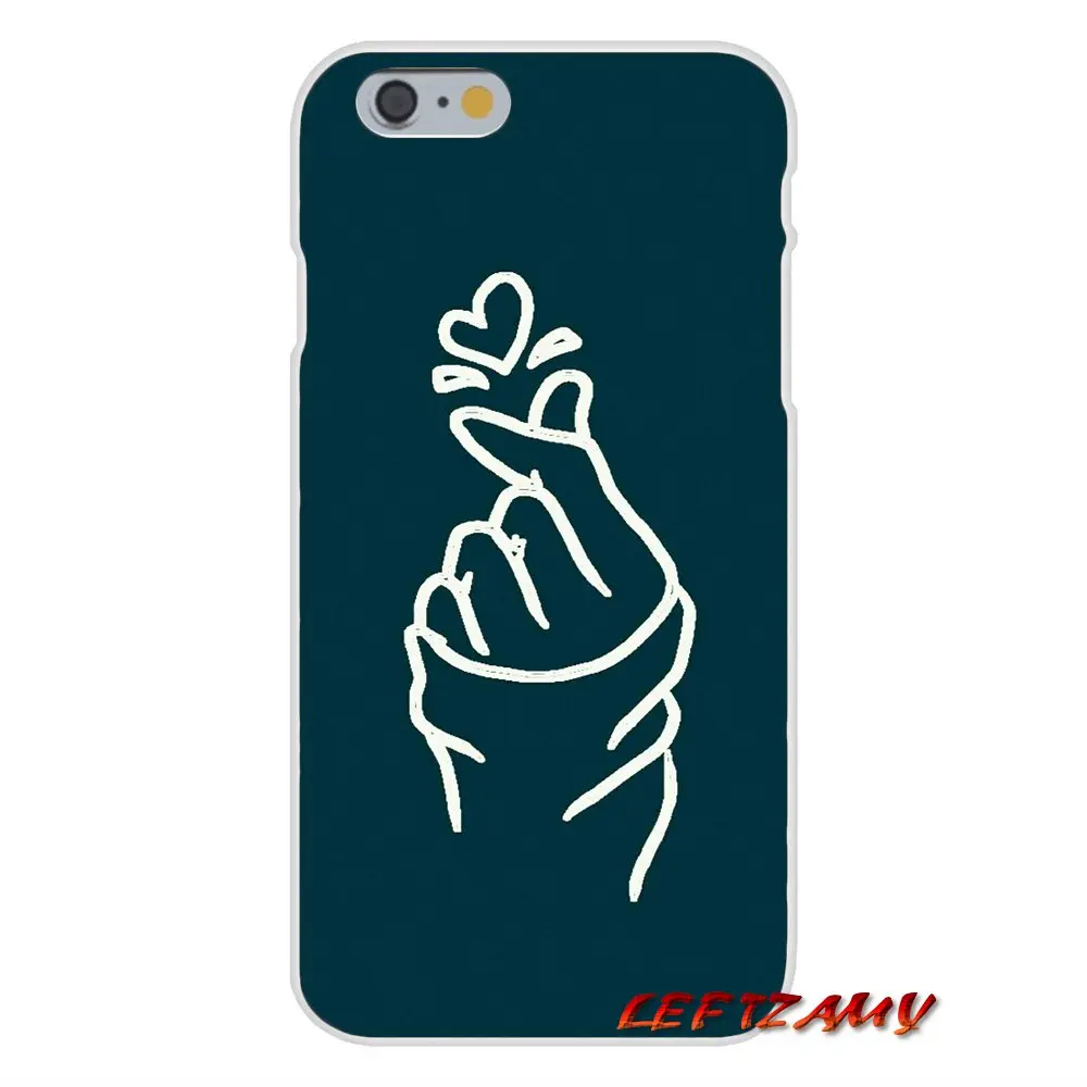 K pop Love on the finger kpop аксессуары для сердца Чехлы iPhone X XR XS MAX 4 4S 5 5S 5C SE 6 6S 7 8 Plus ipod touch
