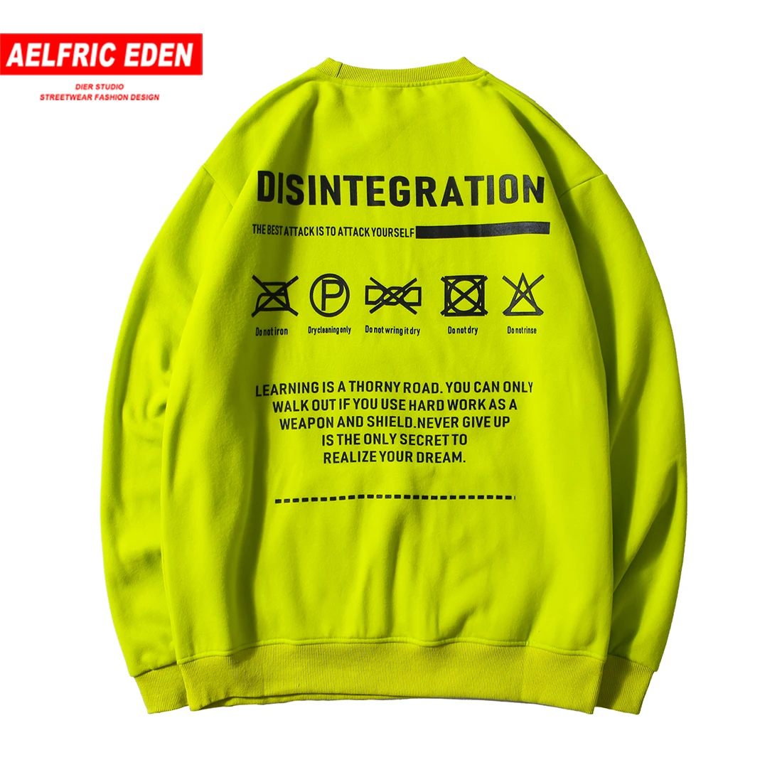 Aelfric Eden флисовые толстовки с буквенным принтом Мужские 2019 Harajuku Хип Хоп