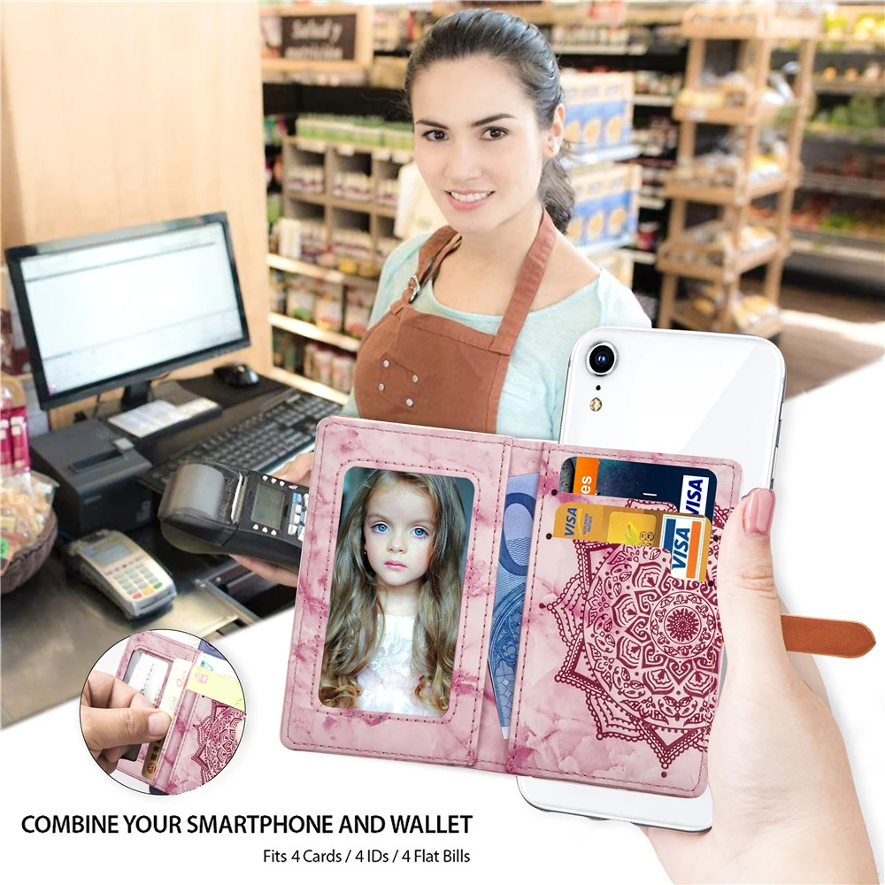 Luxury Leather Flip Book Wallet Stand Case For Samsung Note 9 8 Note8 S9 S8 S Plus S7 S6 Cards Credit Card Holder package |