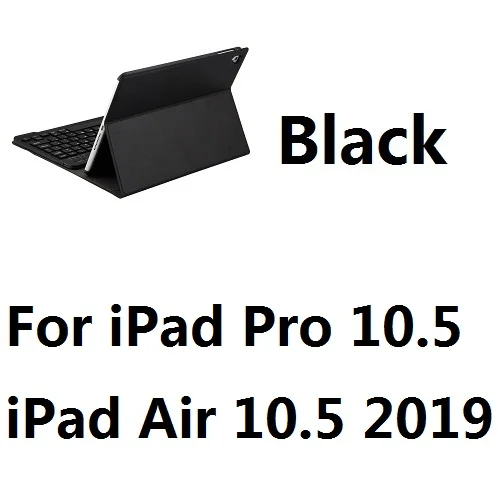 For ProAir10.5 Black Дизайнерский кожаный чехол с bluetooth-клавиатурой, чехол для iPad Mini12345 Air 12 iPad 9,7 10,2 Pro 10,5 дюймов Air - Цвет: For ProAir10.5 Black