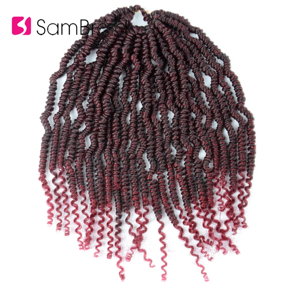 SAMBRAID прямо Весна Твист волос крючком косы искусственные локоны в стиле Crochet волос синтетические волосы страсть завивка, плетение волос для наращивания