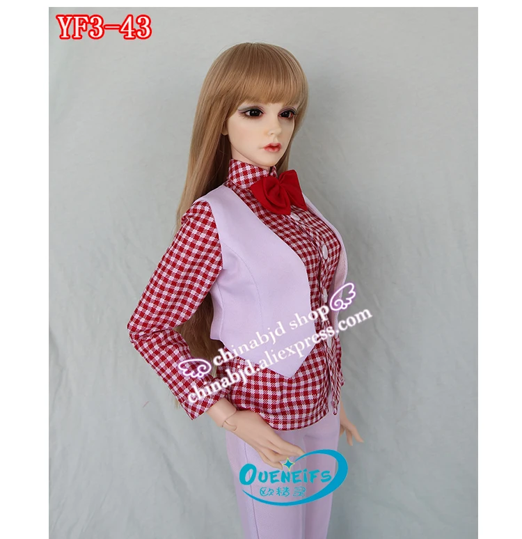 

BJD SD Doll Clothes 1/3 Girl Waistcoat Pants Blouse Sportswear Business Style For Supia SID Girl Body YF3-43 Doll Accessories