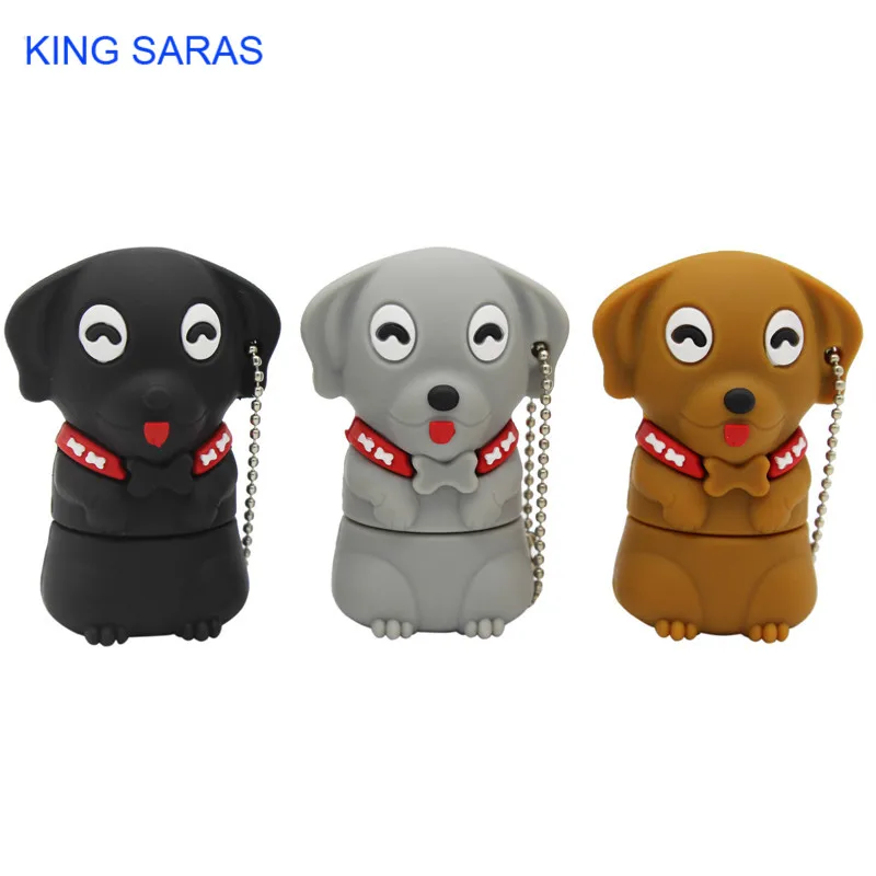KING SARAS 64GB new model cartoon dog usb flash drive 2.0 4GB 8GB 16GB 32GB pendrive gift U disk | Компьютеры и офис