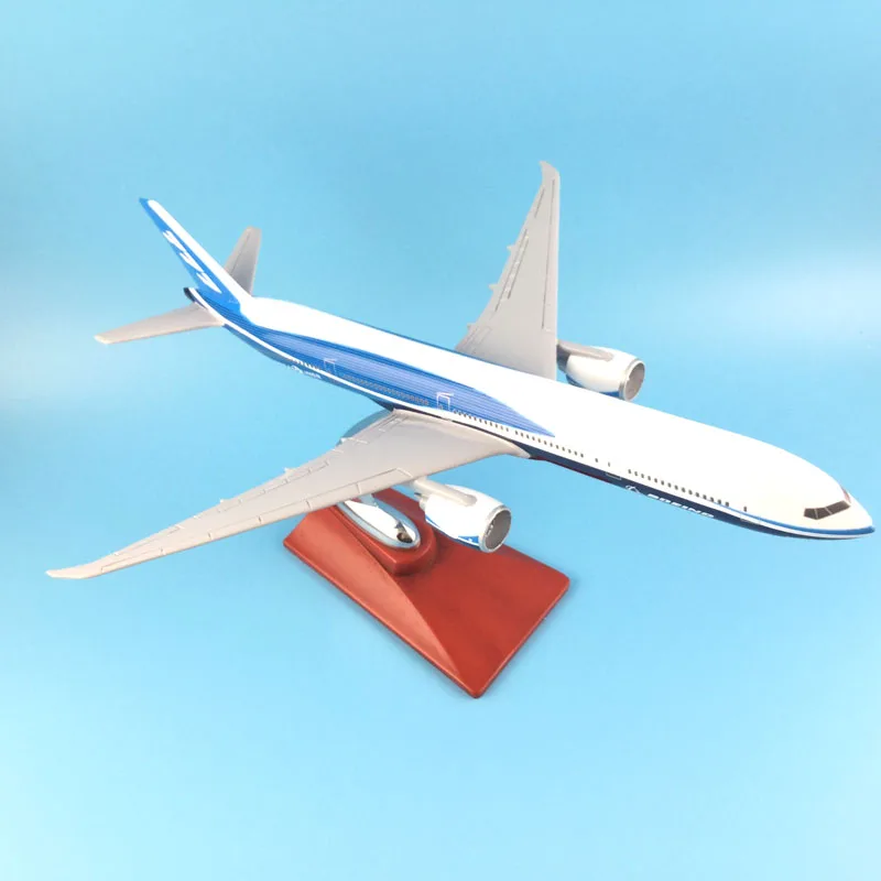 Бесплатная доставка 31 см BOEING LIVERY 777 металлическая основа полимерная модель
