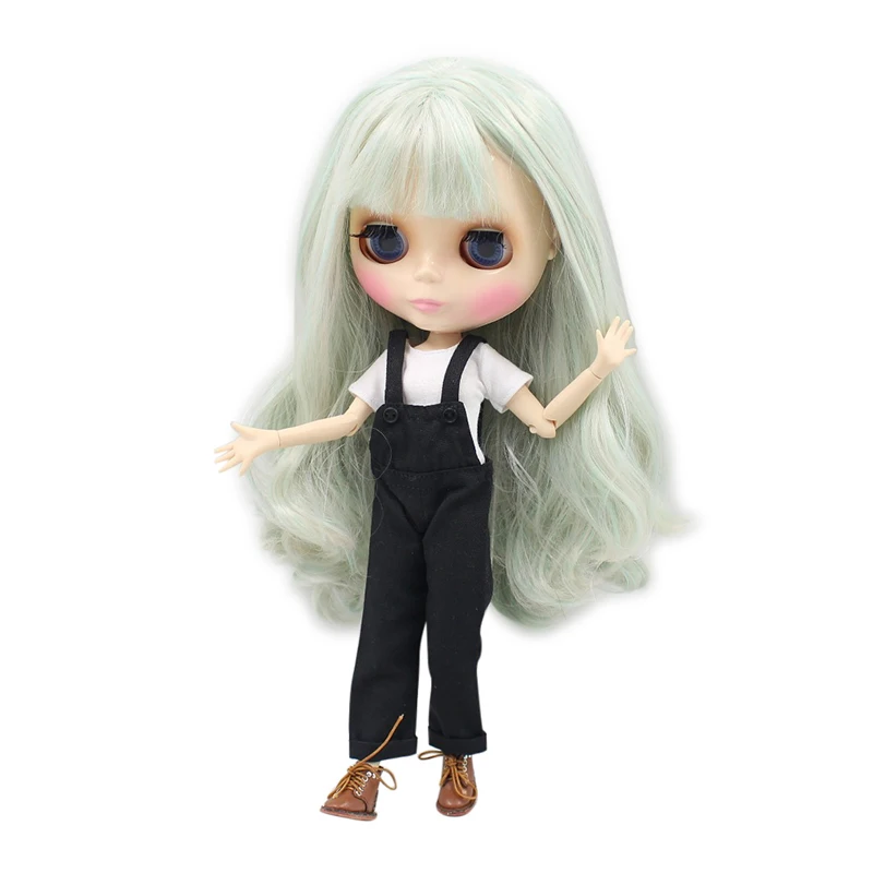 Ледяная кукла DBS Blyth 1/6 игрушка зеленый микс боди для волос белая кожа блестящее