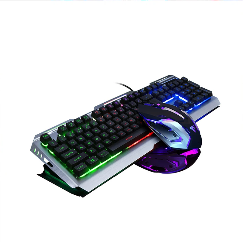 Клавиатура и мышь английская RGB светодиодная подсветка с подсветкой Игровая клавиатура Механическая аналогичная эргономичная для PC Gamer
