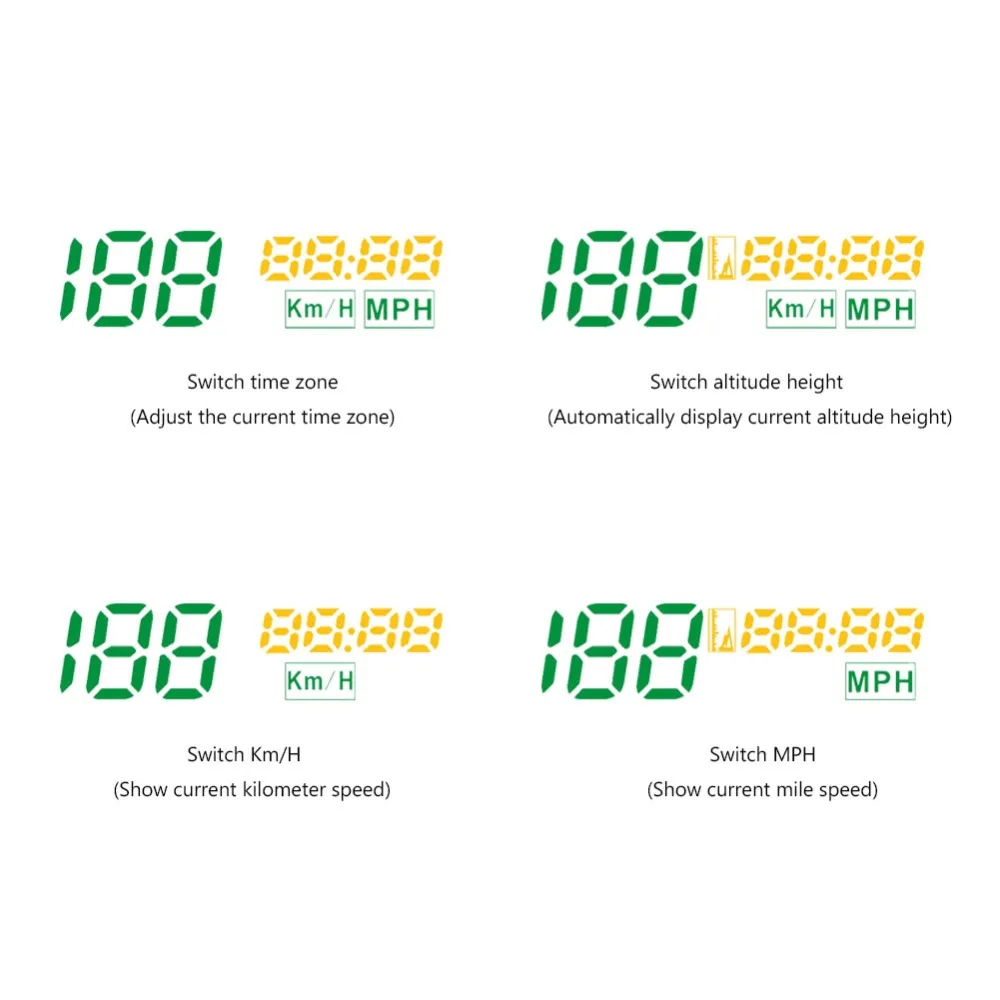 AUTOOL X100 головой вверх Дисплей Универсальный OBD2 gps автомобиля HUD Км/ч аварийная