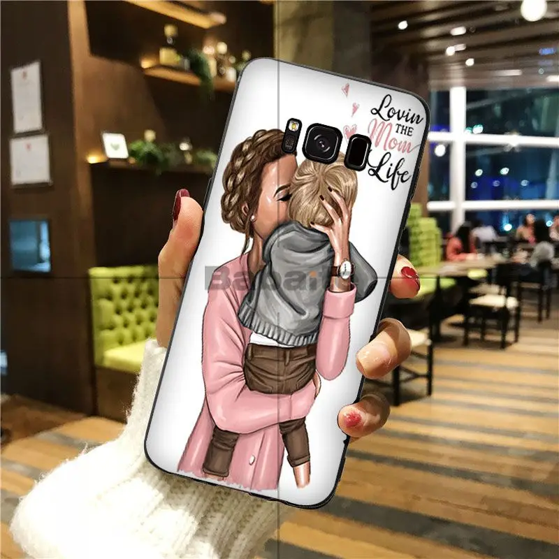 Новый ультратонкий чехол для телефона Babaite с черными и коричневыми волосами мамы