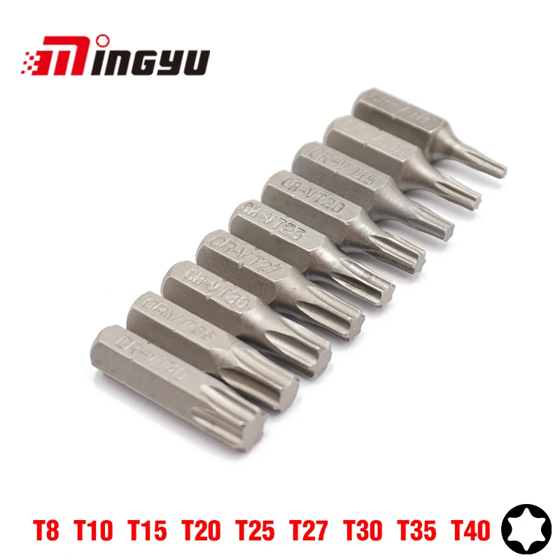 9 шт 25 мм 1/4 &quotTorx T8 T40 отвертка набор ремонтных инструментов Набор отверток с