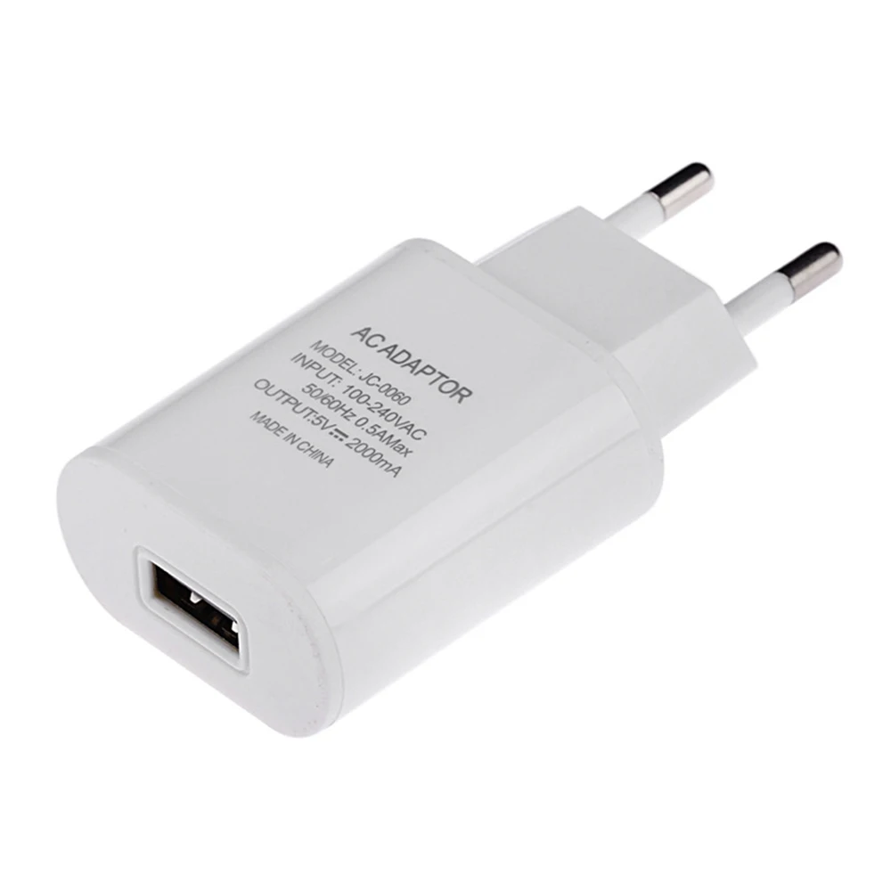 USB зарядное устройство, 5 В, 2 А, штепсельная вилка европейского стандарта, безопасная быстрая зарядка, USB адаптер, Европейское дорожное настенное зарядное устройство для IPhone 5, 6, 6S Plus, для samsung