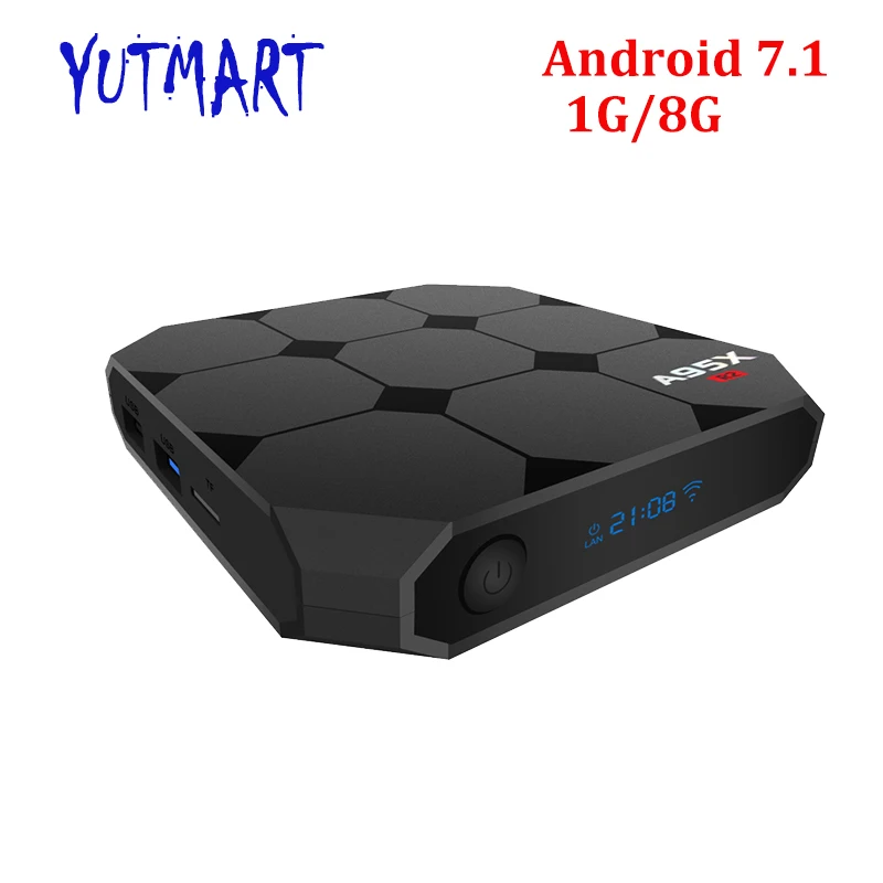 LED Дисплей Full HD медиаплеер 2.4 г 4 К Поддержка H.265 1 ГБ DDR3 8 EMMC ядра smart android 7.1 rk3328 ТВ