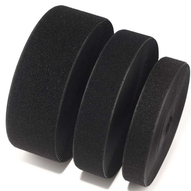 24m hook /24m loop black velcros no adhesive and fastener tape sewing magic sticker velcroing strap couture strip | Дом и сад