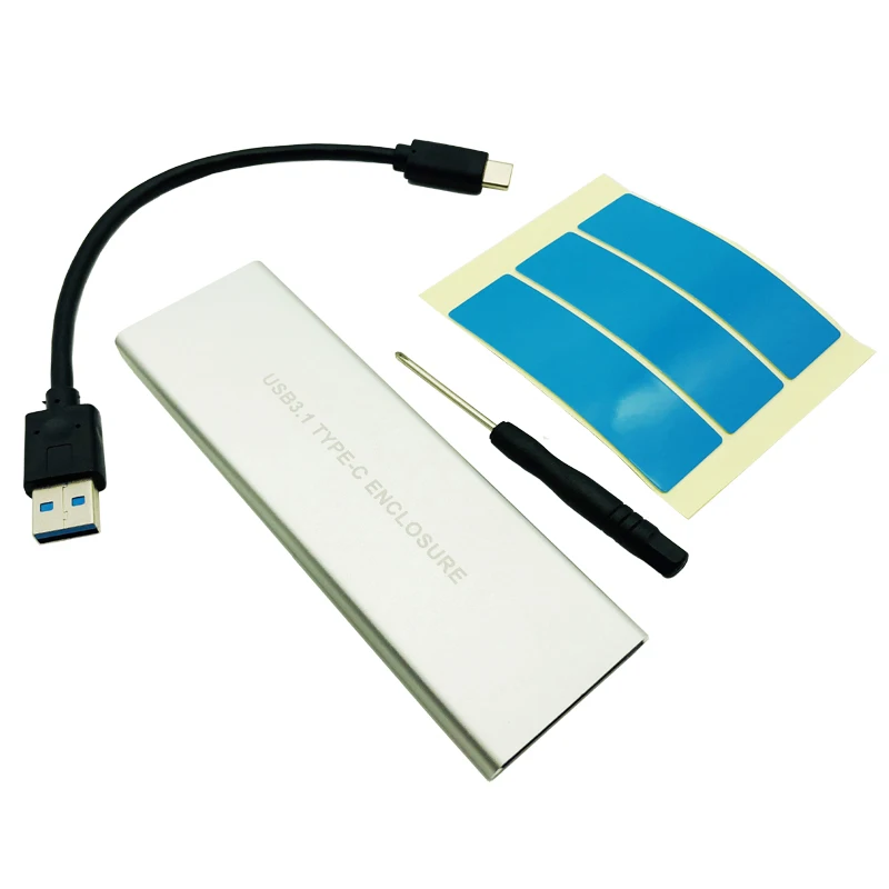 H1111Z NVMe PCIE USB3.1 корпус для жесткого диска M.2 к USB Type C 3 1 M ключ SSD внешняя Мобильная