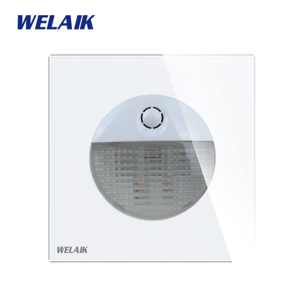 WELAIK стеклянный панельный ножной светильник стандарт Великобритании AC110 ~ 250V