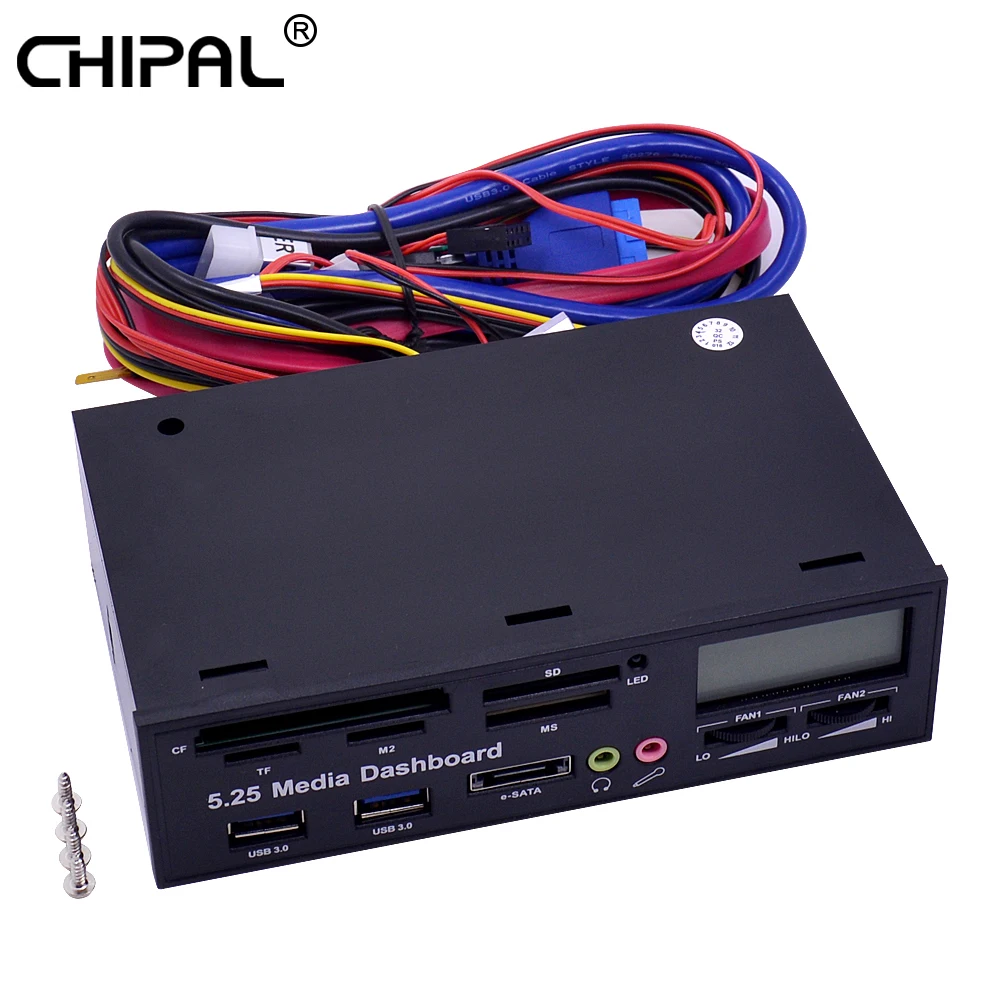 CHIPAL Многофункциональный USB 3 0 спереди Панель 5 25 &quotMedia Dashboard мм наушники микрофон