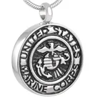 IJD8386 ювелирные изделия для кремации оптом или в розницу, ожерелье из искусственной кожи морской пехоты США для мужчин