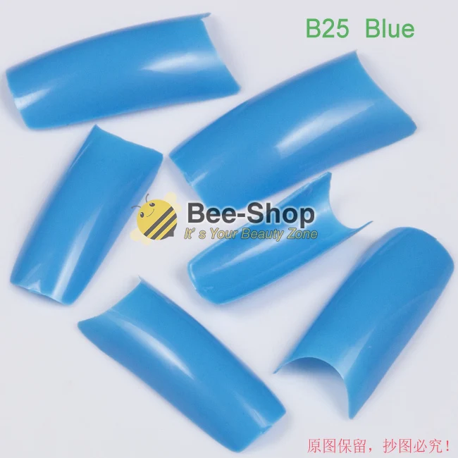 100 красота цветные акриловые ногти Типсы пластиковые накладные французский