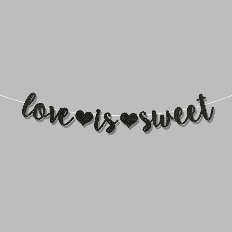 Love is sweet с сердцем Свадебный баннер табличка свадебный душ реквизит для фотосессии девичник вечерние украшения обручение золотой блеск декор