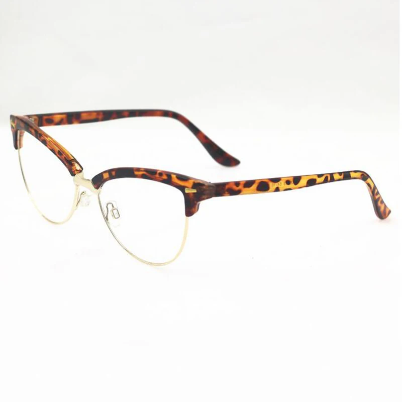 Женские Полуободковые оправы для очков кошачий глаз оправа оптических с