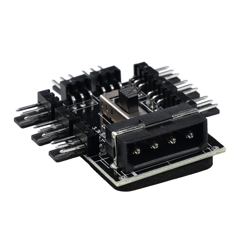 Kebidu черный ПК от 1 до 8 4Pin Molex охладитель охлаждающий разветвитель для кулера