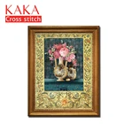 Наборы для вышивки крестом, наборы для вышивки с печатным рисунком, 11ct-холст для домашнего декора, картина с цветами NCKF019