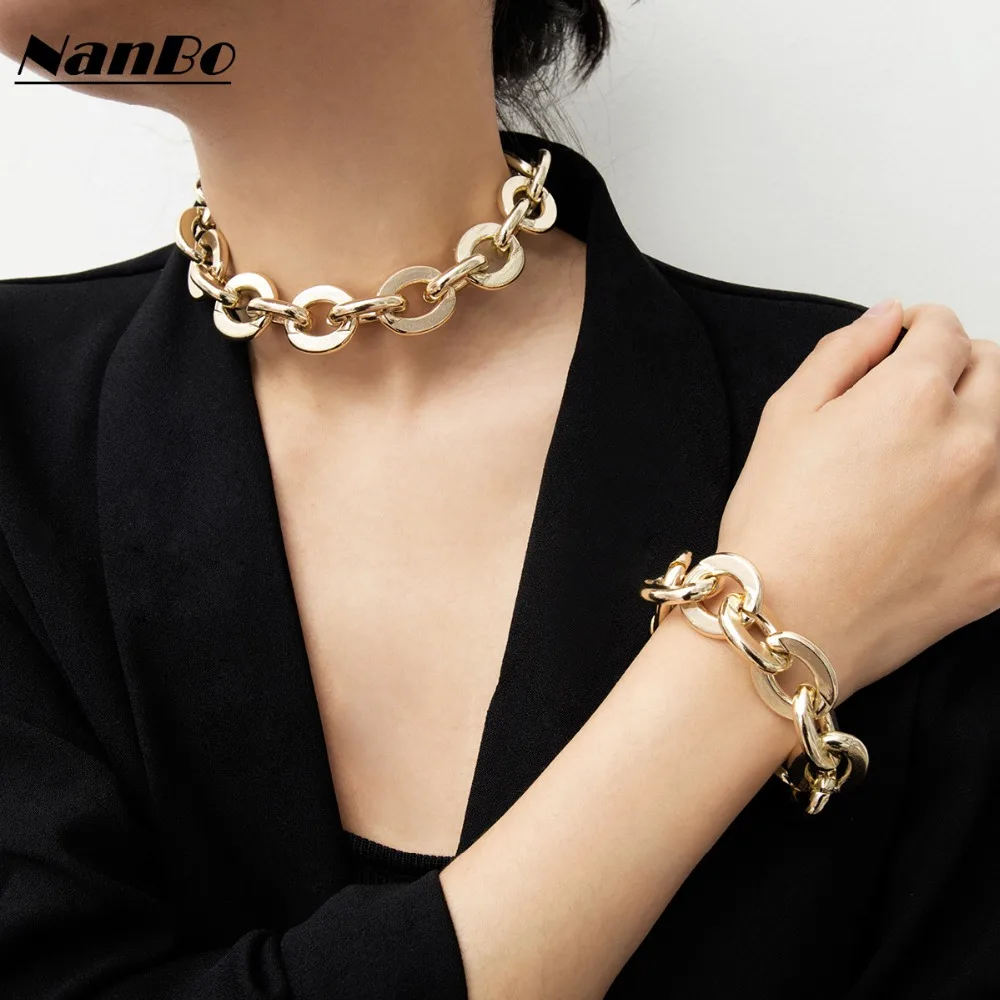 

Initial Gold Collares Choker Necklace Women Men Girls Punk Chains Necklaces Jewelry Short Accessories Bijoux Brincos 2019 Kolye