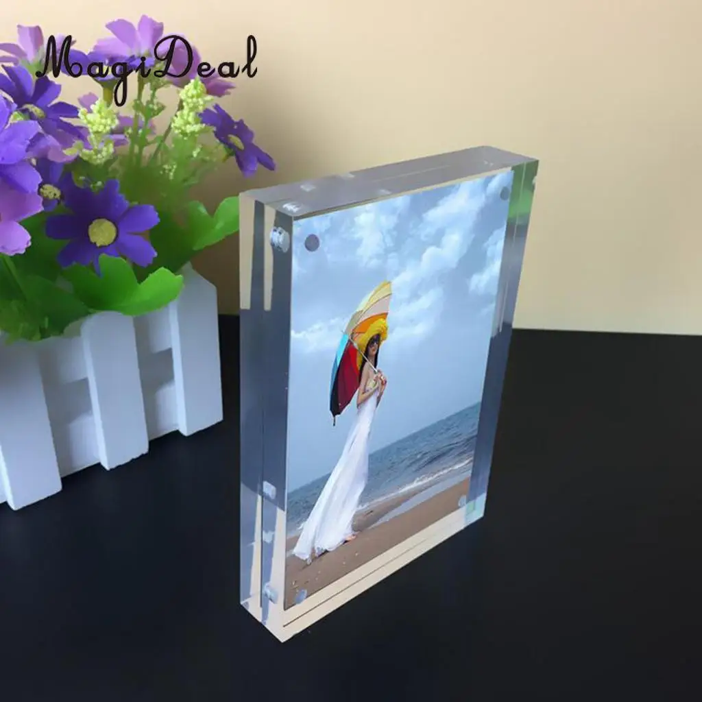 MagiDeal прозрачный акриловый DIY фото рамка дисплей дома/офиса украшения экологический подарок