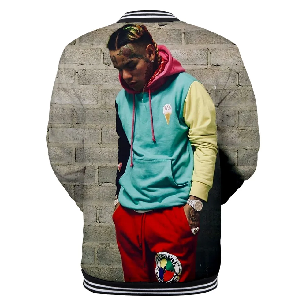 Wintet мужские куртки-бомберы хип-хоп рэппер Tekashi 69 6ix9ine 3D бейсбольная куртка мужская женская tekahi69 мужская толстовка с капюшоном