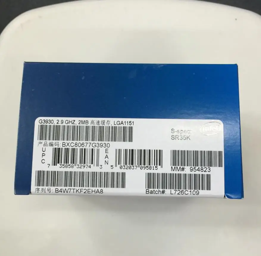 Процессор Intel Celeron G3930 в штучной упаковке процессор LGA1151 14 нанометров двухъядерный процессор, работающий правильно для настольных ПК