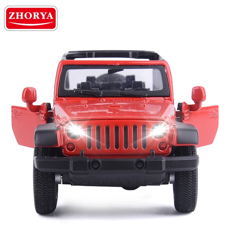 Zhorya 1:32 High Simulation Diecast Metal Jeep Cars Model Kids Pull Back Vehicle-car with Light and Sound Boy Toys For Children |