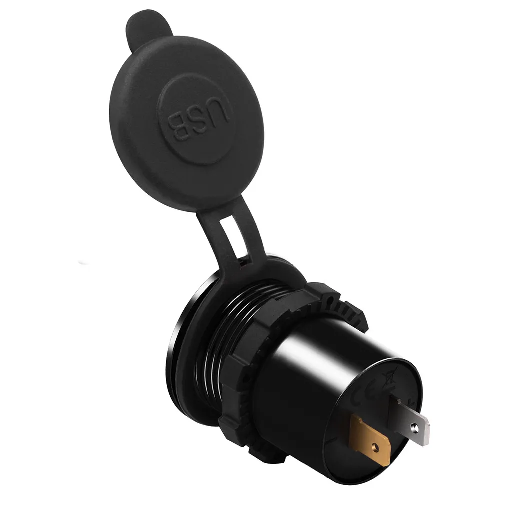 QC 3.0 Dual USB Charger Socket Voltmeter Quick Charge 3.0 Wire Waterproof for Car Motorcycle Mobile Phone Charger Fast QC#Y8