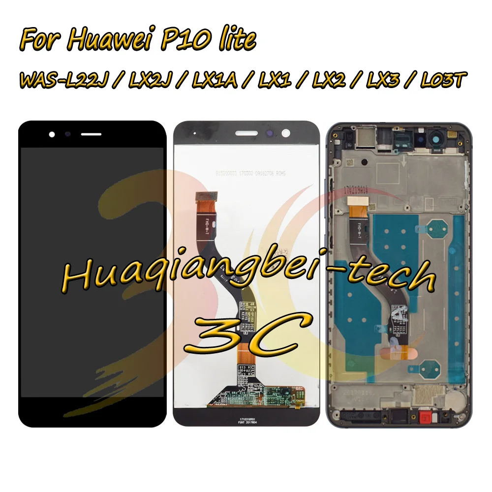 ЖК-дисплей 5 2 ''для Huawei P10 lite WAS-L22J / LX2J LX1A LX1 LX2 LX3/L03T сенсорный экран с