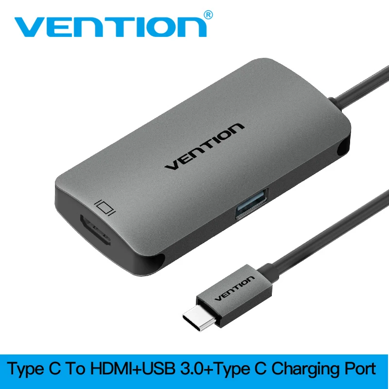 Концентратор Vention USB Type C к HDMI с PD c 3 0 конвертер Suppot 4K * 2K для MacBook ChromeBook Hub HDMI|Кабели