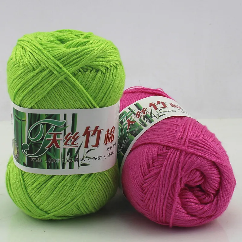 

Smooth Natural Bamboo Cotton Hand Knitting Yarn 40pcs/ lot Baby Yarn