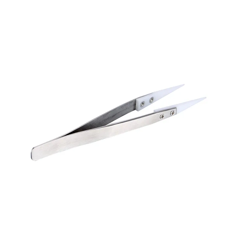 Керамические наконечники нержавеющая сталь Tweezers ручка прямой направленный