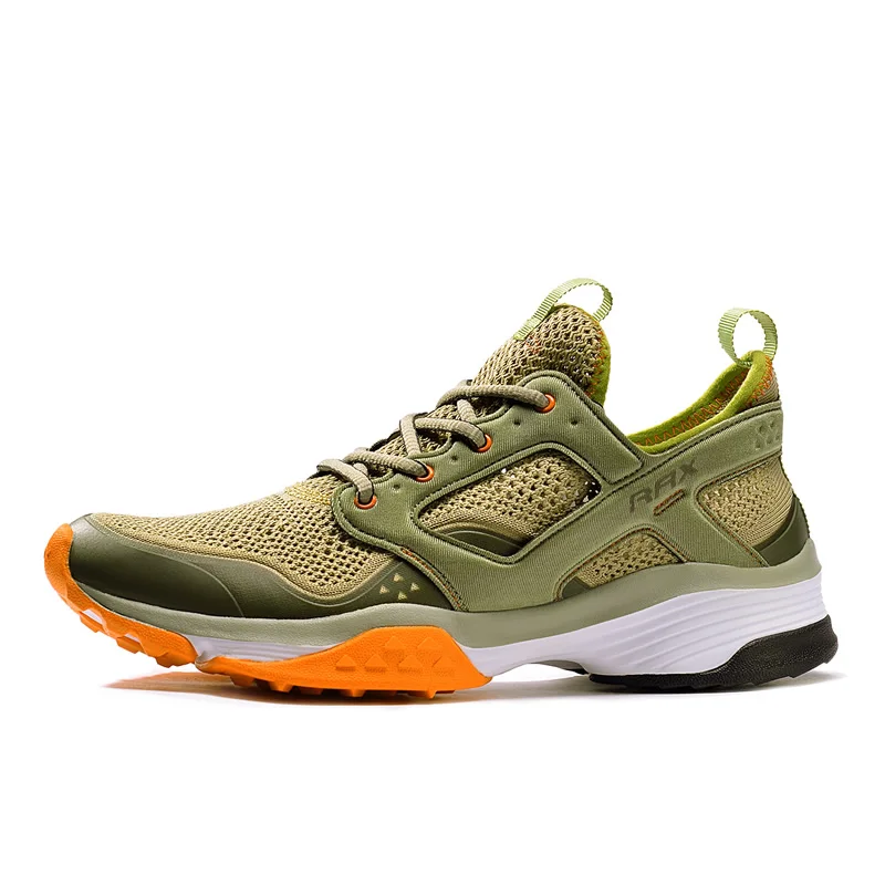 light khaki men Rax мужские кроссовки дышащие уличные спортивные кроссовки легкие Женские беговые кроссовки противоскользящие мужские уличные кроссовки - Цвет: light khaki men