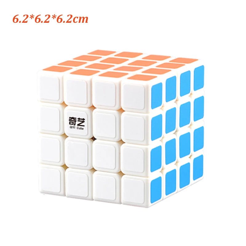 White QiYi Волшебные кубики 4x4x4 головоломка Скорость Cubo Magico Profissional Магнитный Нео Куб Магнитная Развивающие игрушки для детей игра куб - Цвет: White