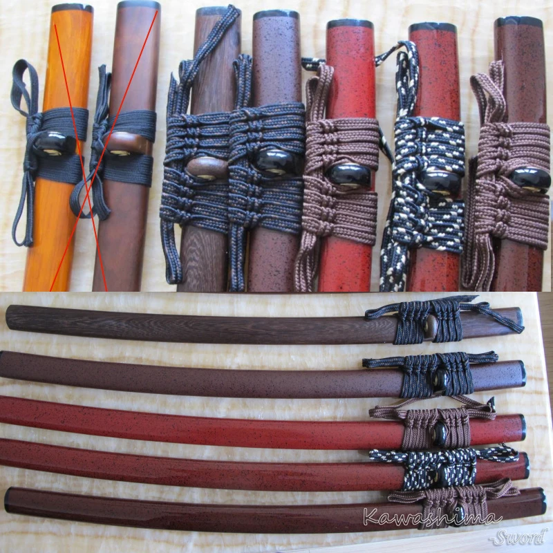 Сая для японского катаны меч ножны деревянный ножной кард с шелковым шнурком