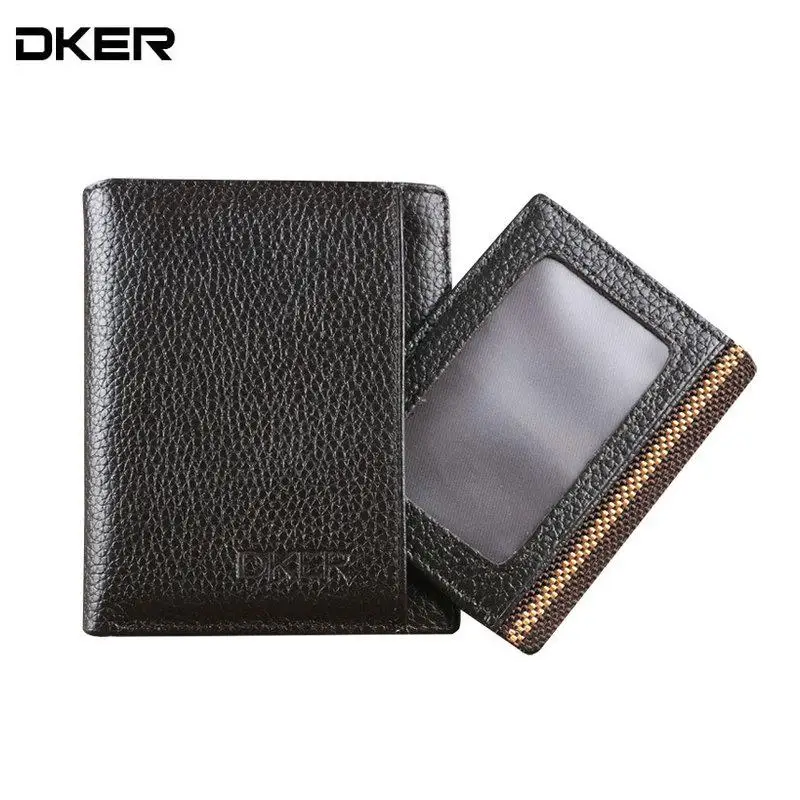 Для мужчин женские кошельки из натуральной кожи коричневого цвета Кошелек для с