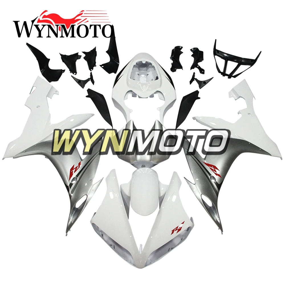 

Полный комплект обтекателей для Yamaha YZF1000 R1 2004-2006 04 05 06 инъекция ABS пластик для мотоцикла кузов белая серебряная рамка