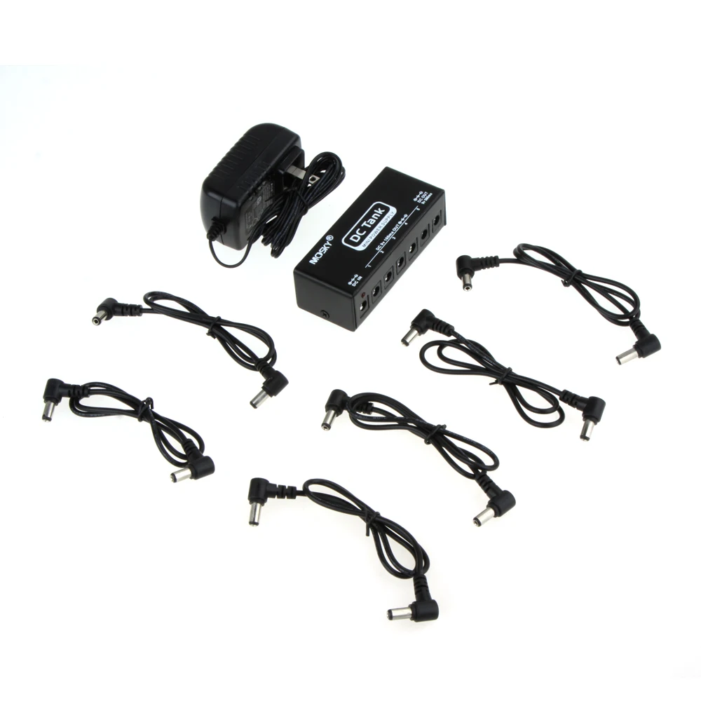 Компактный портативный мини источник питания DC Tank для гитарного эффекта 9 В шесть
