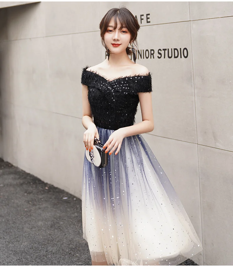 Новые длинные вечерние платья сексуальные с v-образным вырезом LaceTulle чай Длина Свадебные платья для выпускного вечера платья LF380