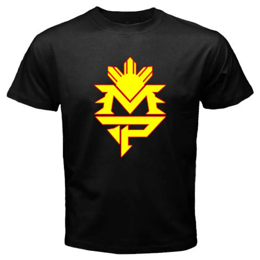 Manny Pacquiao Pacman Logo Boxing Champion Men's White Black T-Shirt Size Cool Casual pride t shirt men Unisex Fashion | Мужская