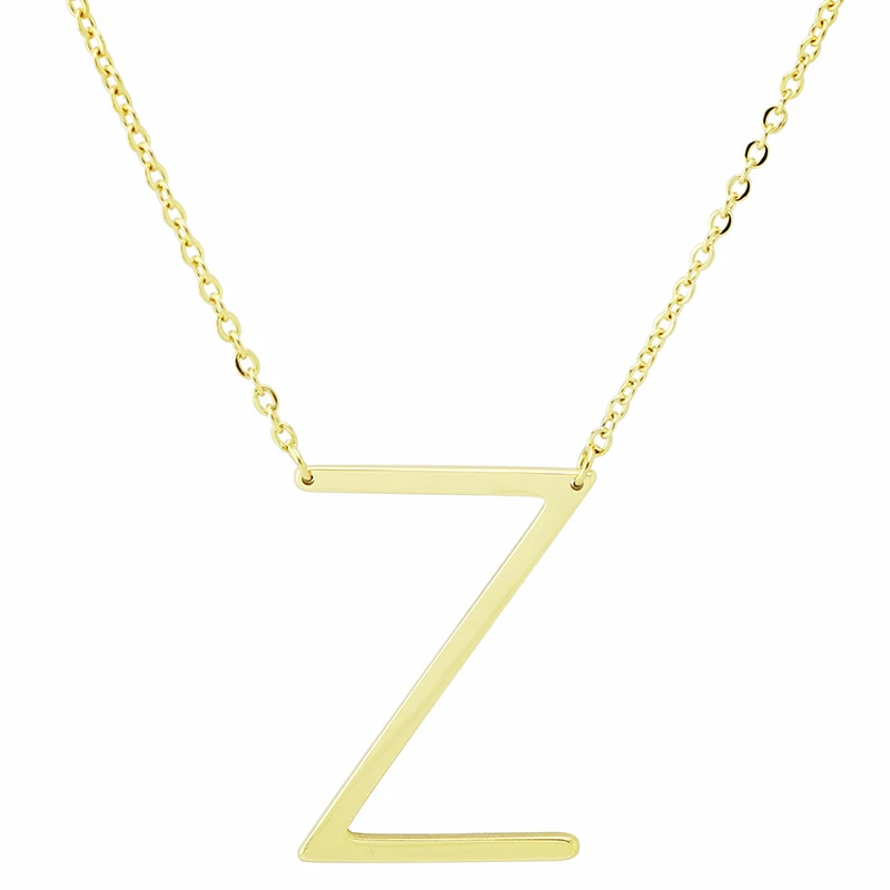Модные ожерелья с буквами подвески алфавита раннее ожерелье золотой цвет