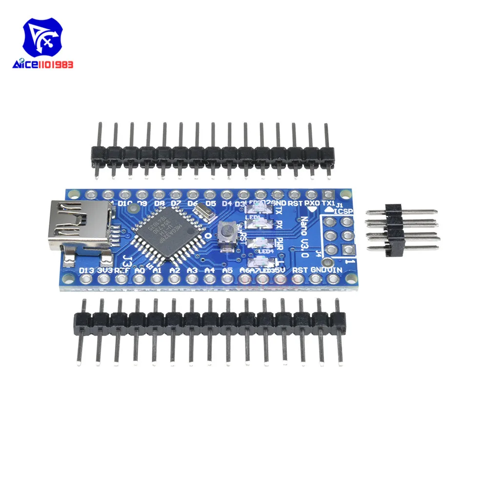 Плата микроконтроллера welless Nano V3.0 Mini USB ATmega328 5 в 16 м модуль для Arduino оригинальный