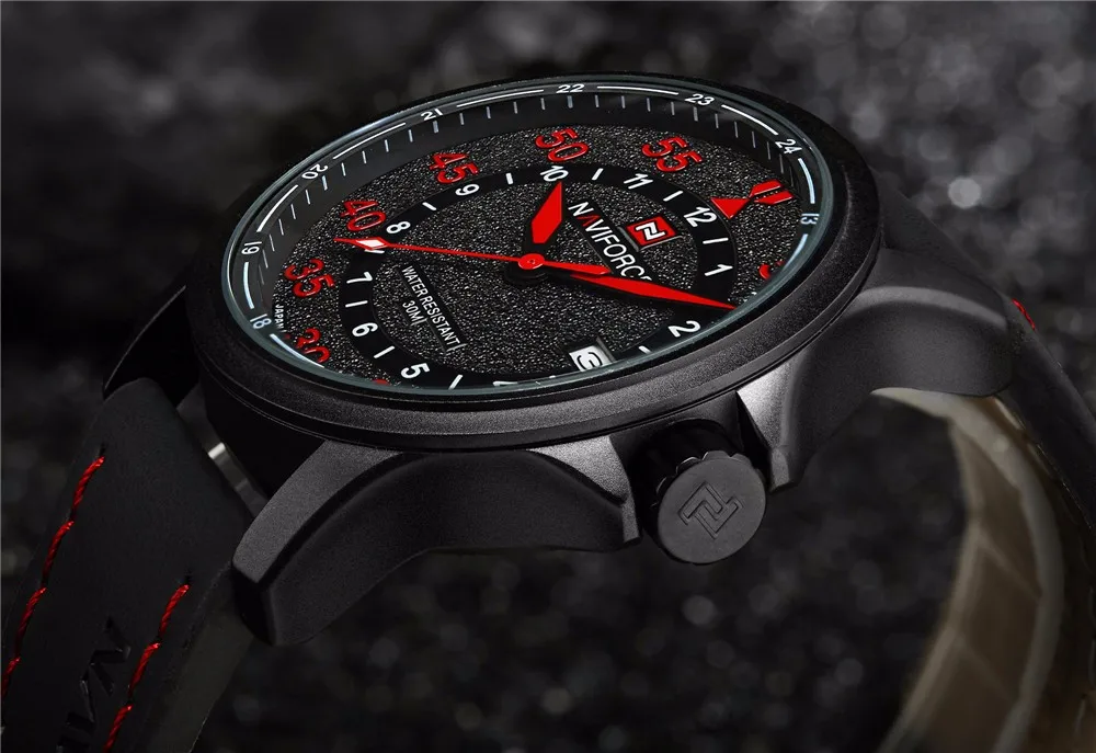 NAVIFORCE роскошный бренд Relogio Masculino ДАТА кожа повседневные часы для мужчин спортивные часы кварцевые военные наручные часы Мужские часы