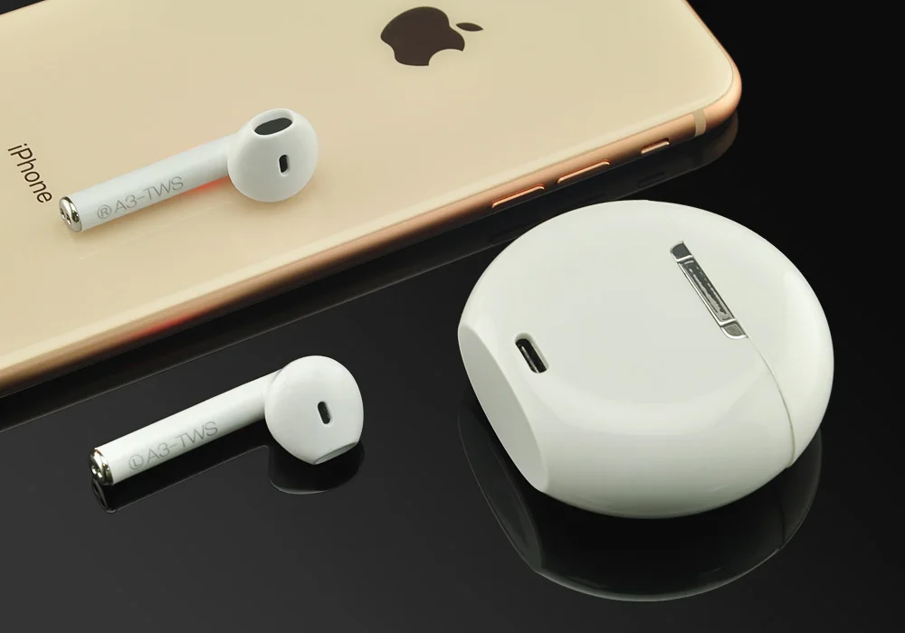 3D стерео звук Беспроводной Bluetooth V5.0 наушники Портативный наушники-вкладыши TWS с Беспроводной сенсорный вкладыши с зарядом Чехол спортивные бас гарнитура