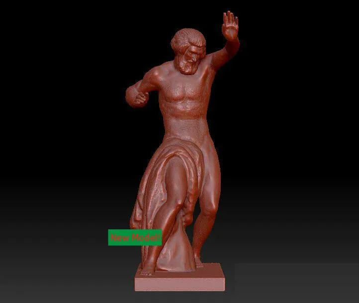 3D модель stl формат сплошная вращения скульптуры для ЧПУ машина Cursed человек |